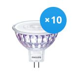 Multipack 10x Philips Master Value LED Spot GU5.3 MR16 5.8W 490lm 60D - 940 Cool White | Best Colour Rendering - Dimmable - Replaces 35W