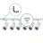 Bright Choice Complete Set 1-Phase Rail L 1 x 1 Meter White | incl. 6x Spot + GU10 2700K 3W Dimmable + 1 x 1 Meter End Cap, Power Connector and L -Connector